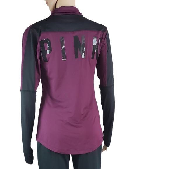 PINK Victoria's Secret Tops - Pink Victoria's Secret Purple & Black Color Block Pull Over Top